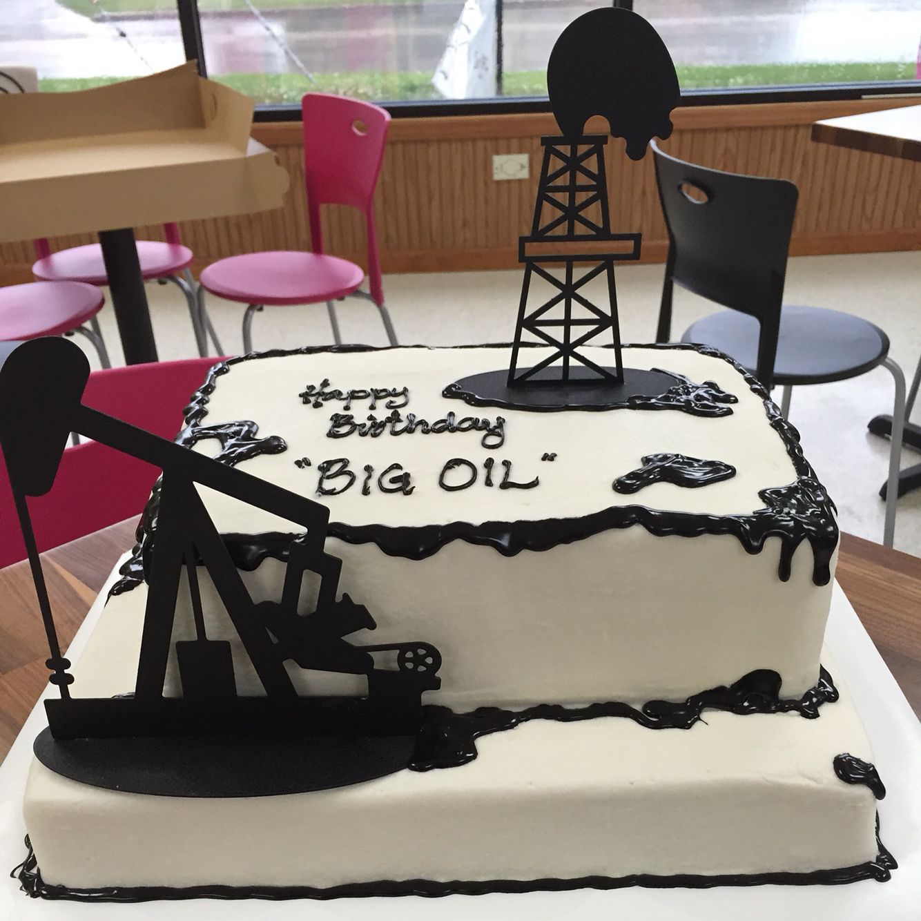 Oil Field Birthday Cake This Was A Big Hit For His - Oil Rig Birthday Cake , HD Wallpaper & Backgrounds