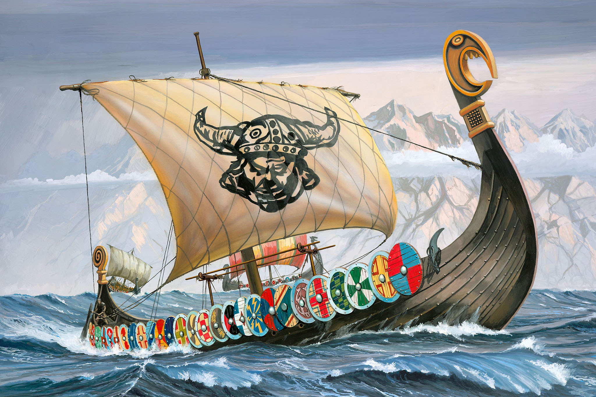 Viking Ship Hd Wallpaper - Revell Viking Ship 1 50 , HD Wallpaper & Backgrounds