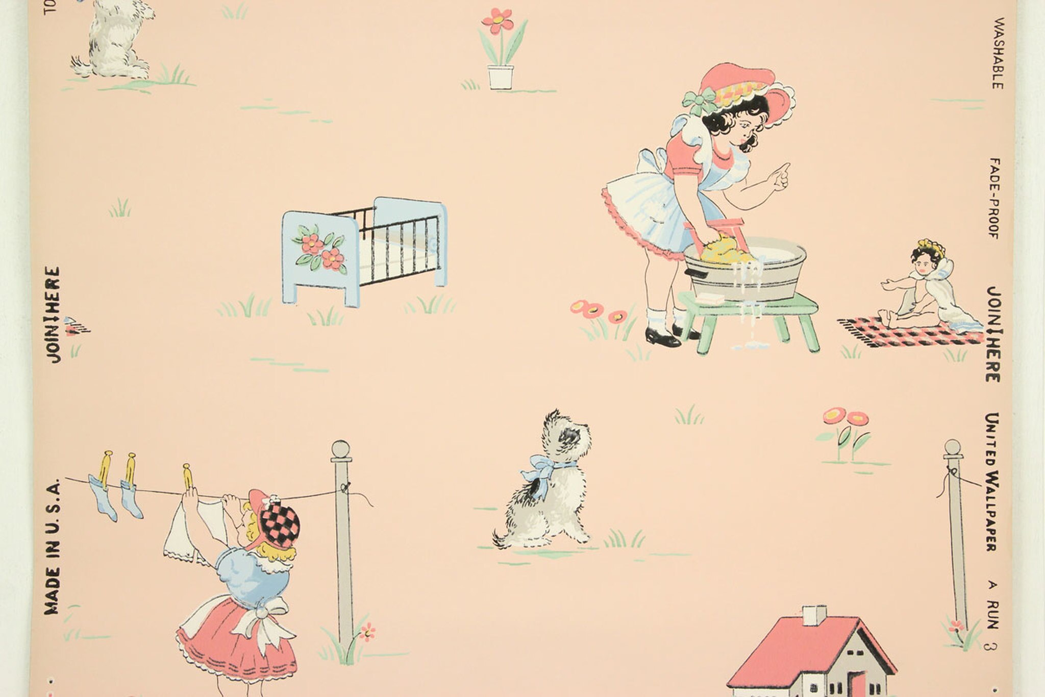 Rosie's Vintage Wallpaper - Illustration , HD Wallpaper & Backgrounds