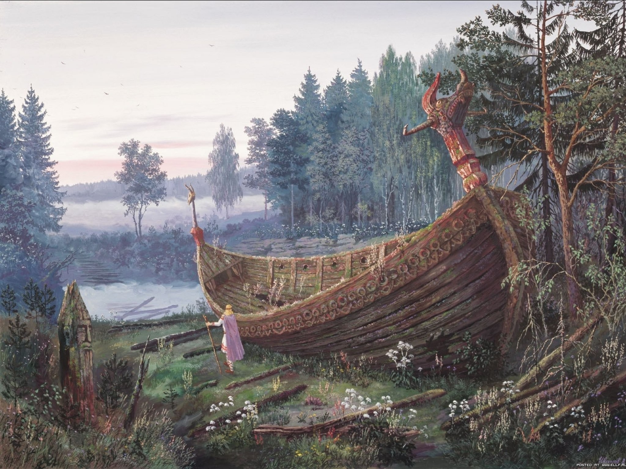 Sea, Art, Ship, Artwork Pictures,fantasy, Colourful, - Vsevolod Ivanov Paintings , HD Wallpaper & Backgrounds