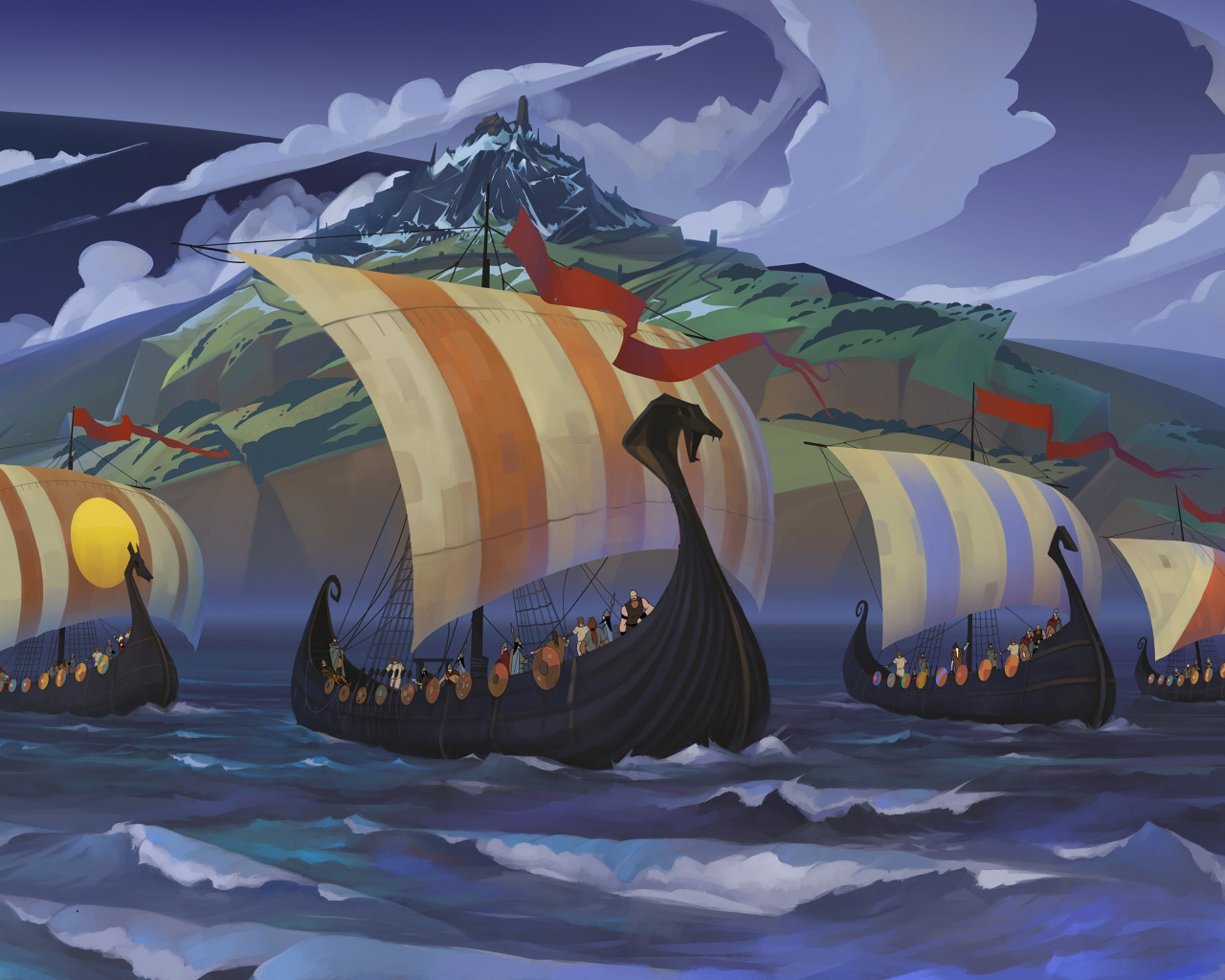 The Banner Saga, Vikings, Video Game, Warrior, Wallpaper - Banner Saga Arberrang , HD Wallpaper & Backgrounds