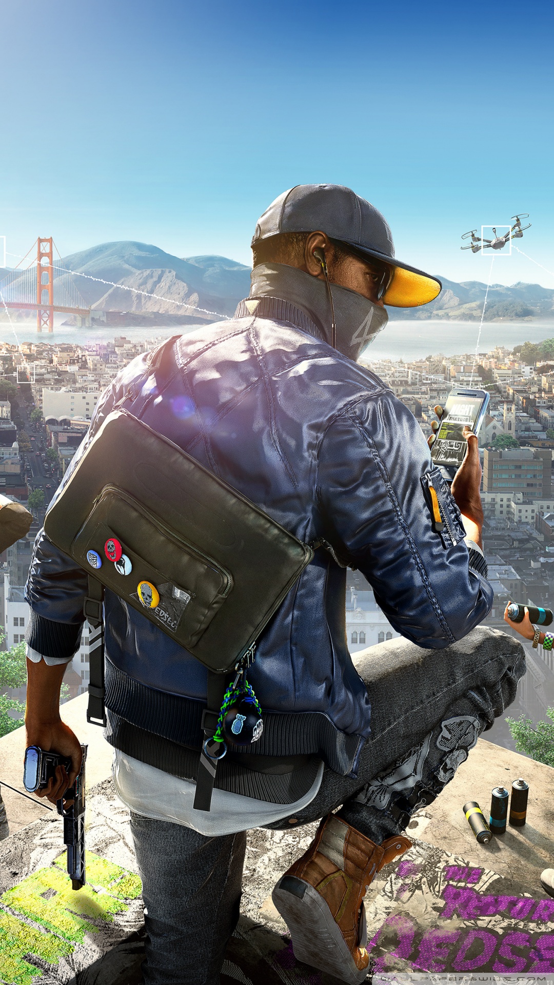 Smartphone 3 - - Watch Dogs 2 Wallpaper 4k For Android , HD Wallpaper & Backgrounds