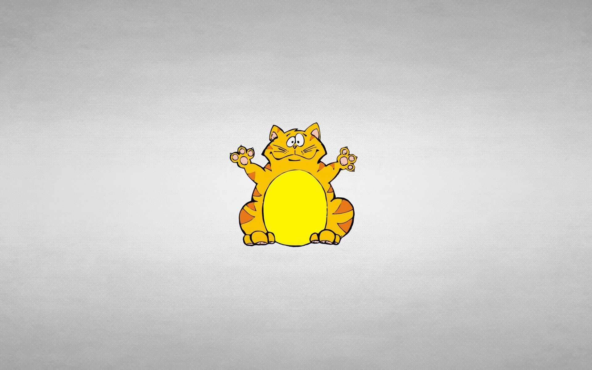 Wallpaper Fat Cat, Funny, Humor, Minimalism - Cartoon , HD Wallpaper & Backgrounds