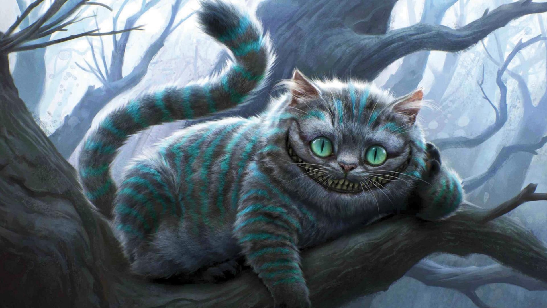 Sargasm - Alice In Wonderland Cat 3d , HD Wallpaper & Backgrounds