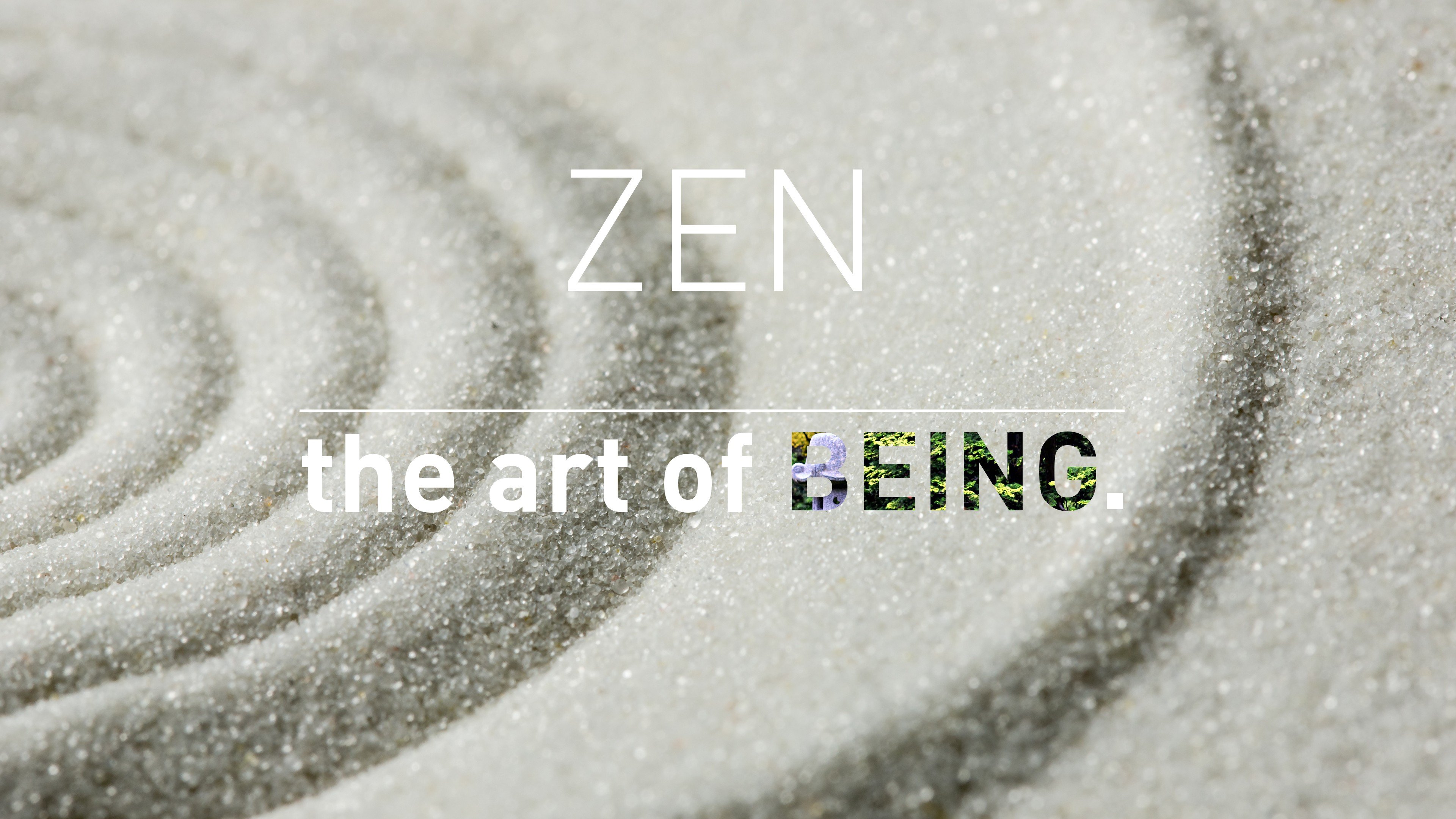 Zen Enlightenment Meditation Sand Typography Wallpaper - Dry Japanese Garden Sand Texture , HD Wallpaper & Backgrounds