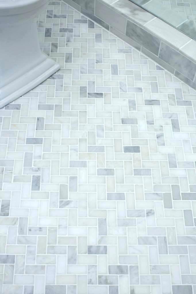 White Herringbone Bathroom Shower Floor , HD Wallpaper & Backgrounds