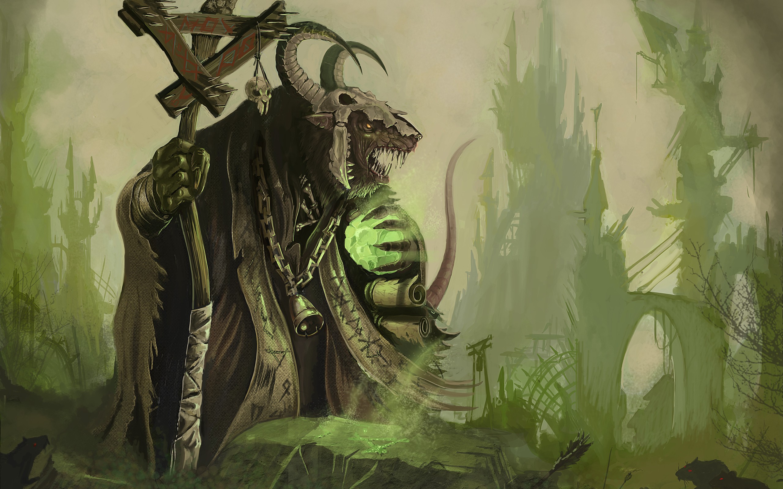 Skaven - Warhammer Skaven , HD Wallpaper & Backgrounds