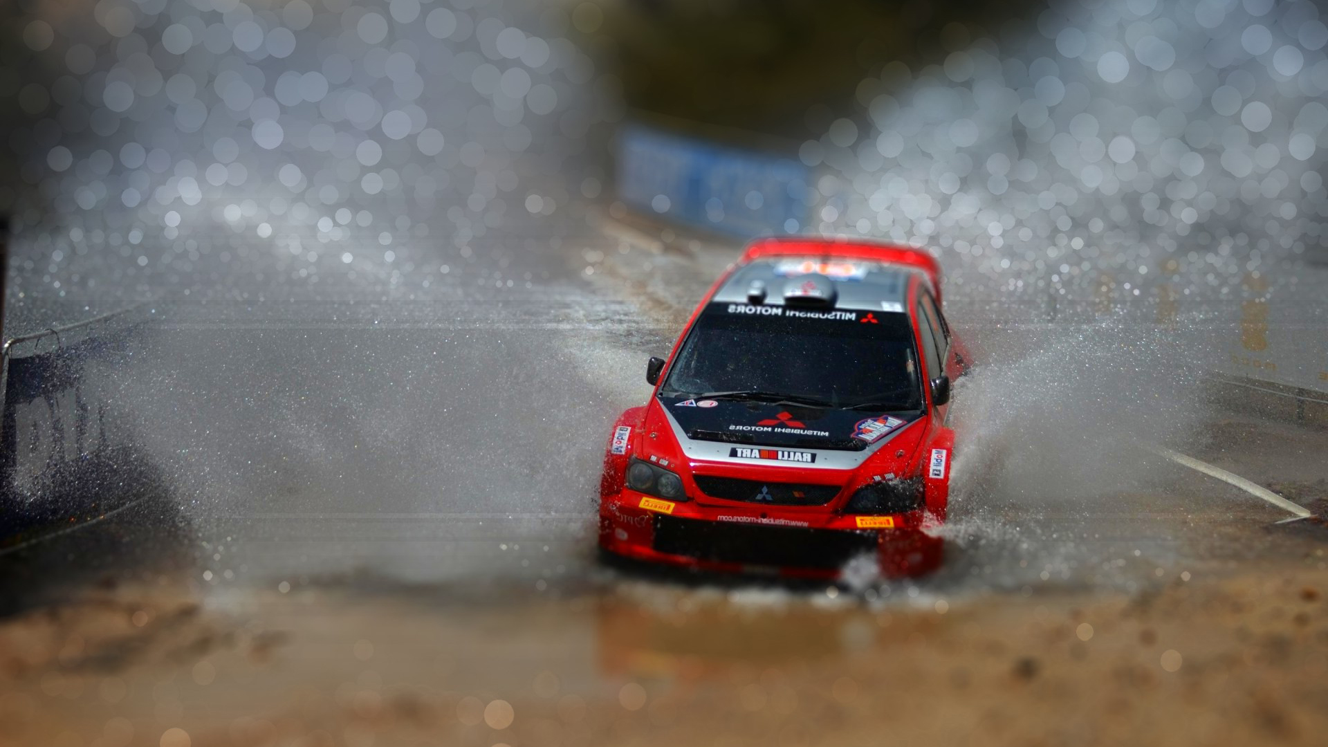 Mitsubishi Rally Wallpaper - Tilt Shift Car Photography , HD Wallpaper & Backgrounds