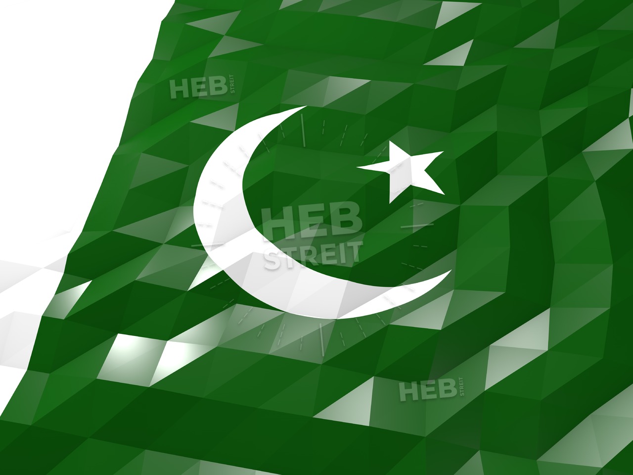 Flag Of Pakistan 3d Wallpaper Illustration - Crescent , HD Wallpaper & Backgrounds