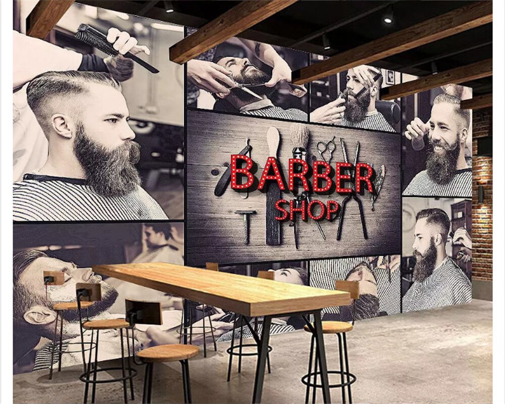 Beibehang Advanced Trend 3d Wallpaper Stereo Modern - 3d Wallpaper For Barber Shop , HD Wallpaper & Backgrounds
