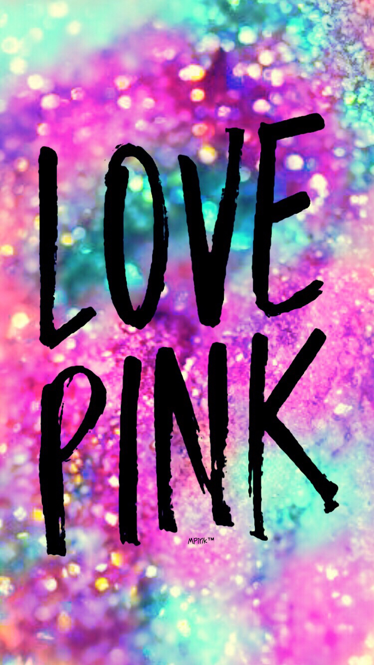 Love Pink Wallpaper - Glitter Wallpaper Of Love , HD Wallpaper & Backgrounds