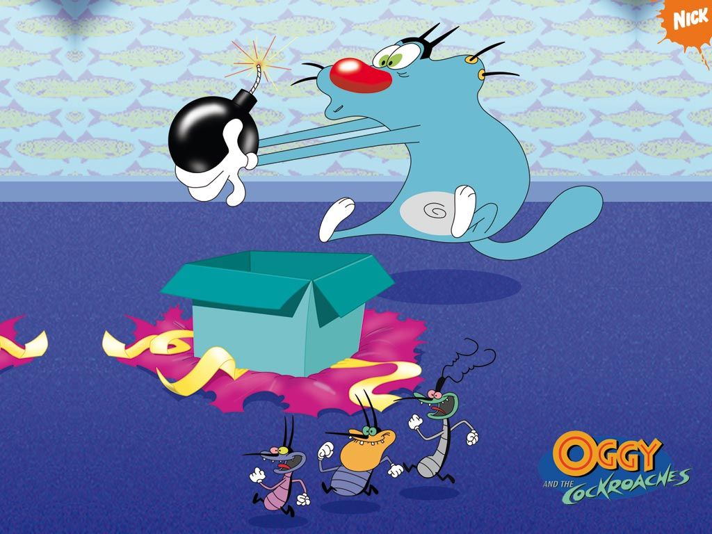 Oggy - Oggy And The Cockroaches Bomb , HD Wallpaper & Backgrounds