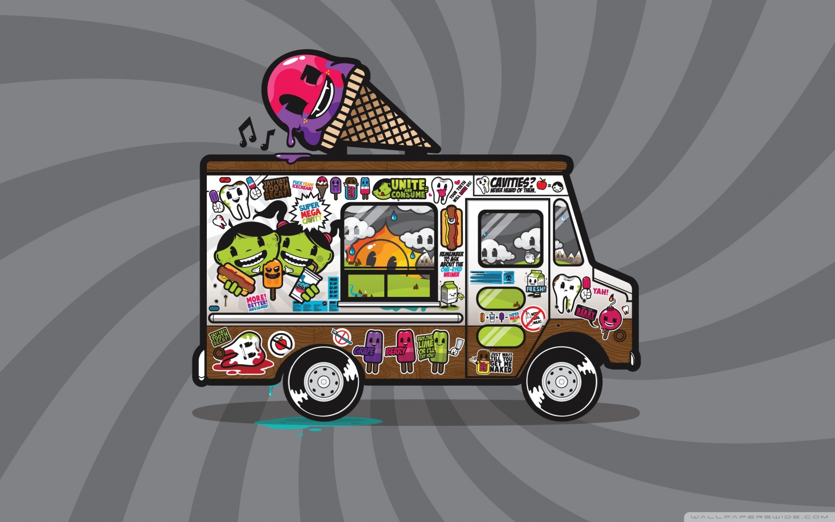 Wide 16 - - Ice Cream Van Custom , HD Wallpaper & Backgrounds