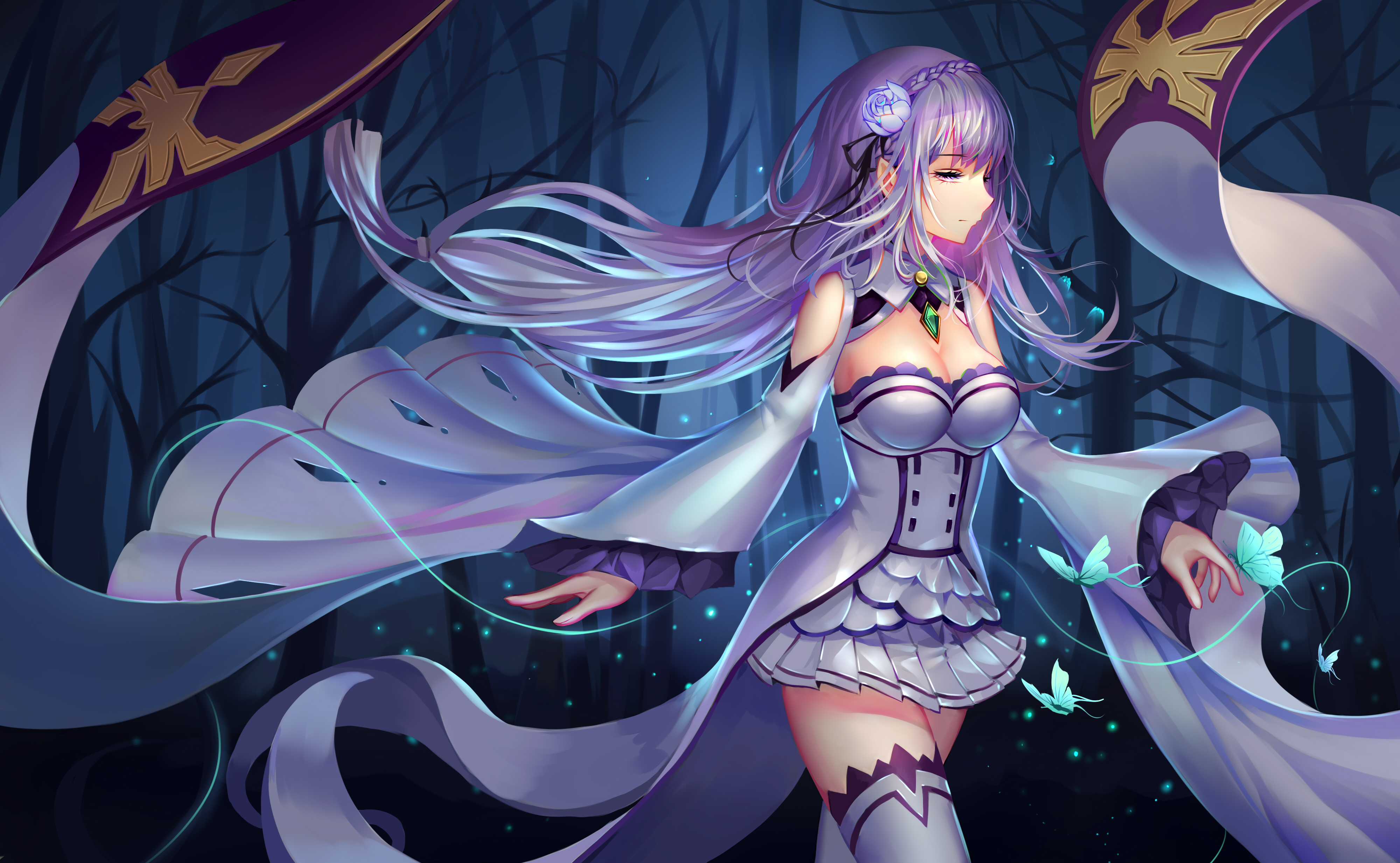 Emilia Re Zero Background (1182025) HD Wallpaper