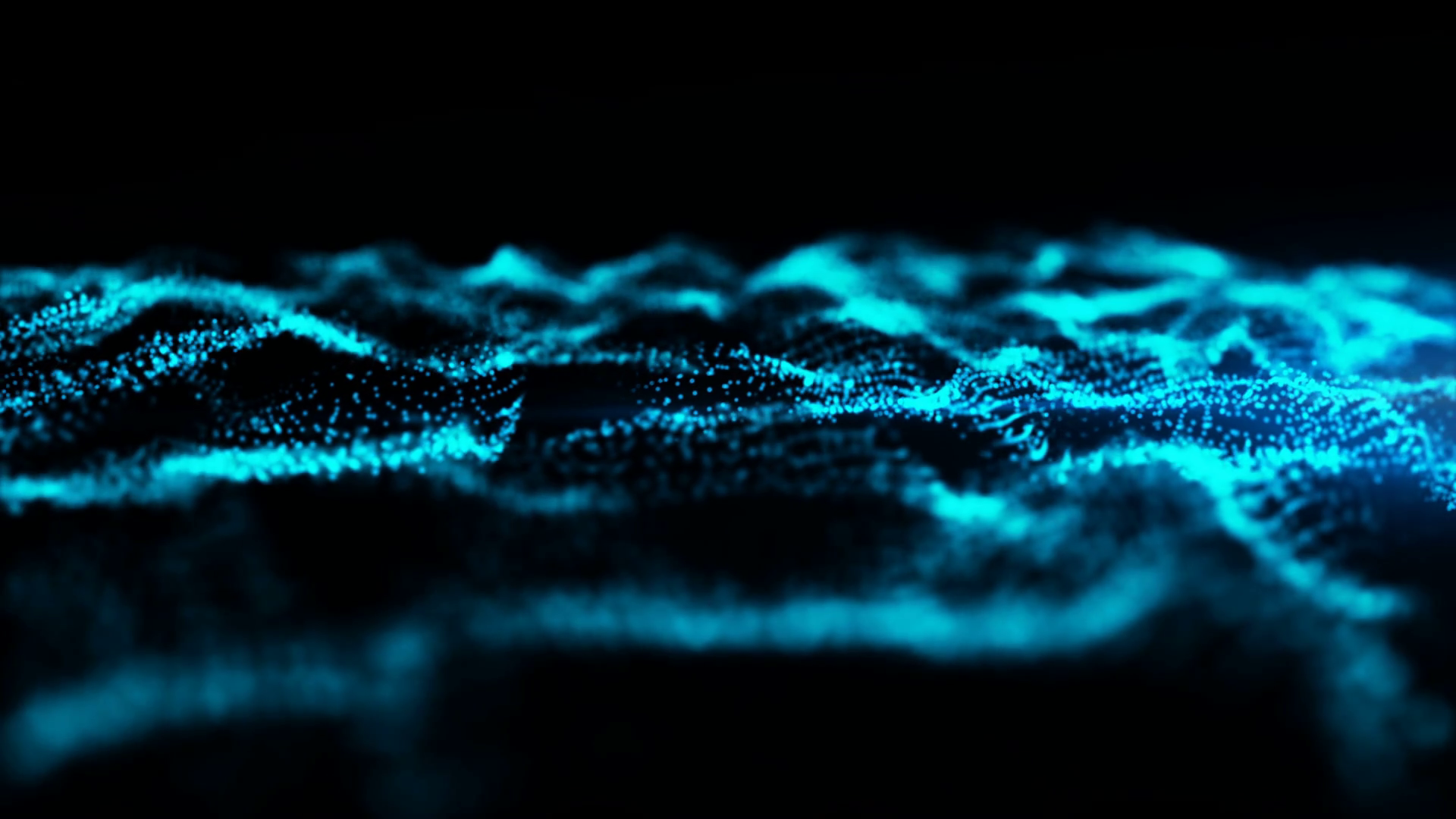 Digital Loop Wave Particles Flow Abstract Background - Blue , HD Wallpaper & Backgrounds