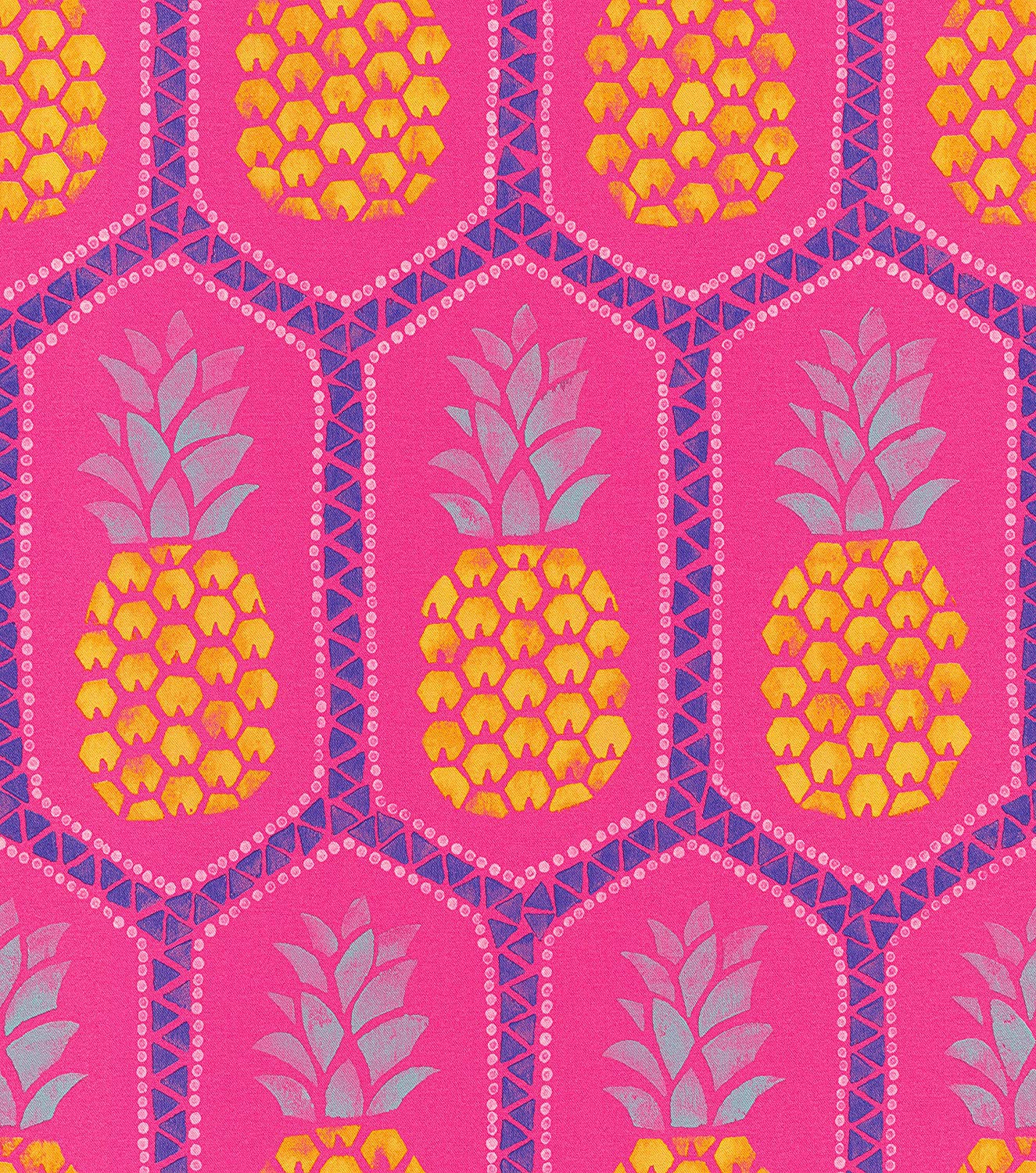 Barbara Becker Pineapple Wallpaper - 862133 Ananas Blue , HD Wallpaper & Backgrounds