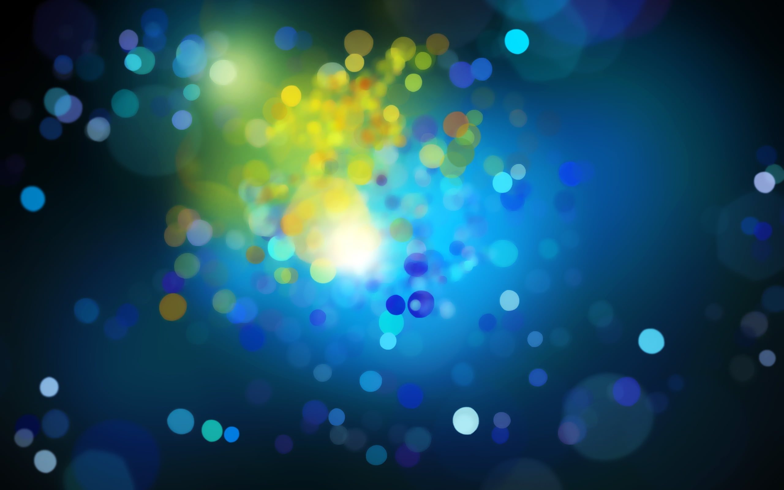 Blue And Yellow Light Particle Hd Wallpaper - Bokeh Wallpaper Blue Bokeh Bokeh Full , HD Wallpaper & Backgrounds
