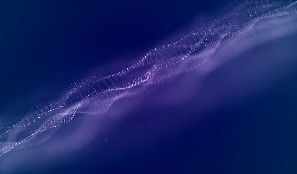 Waves, Particle, Blue, Abstract, Wallpaper - Lilac , HD Wallpaper & Backgrounds