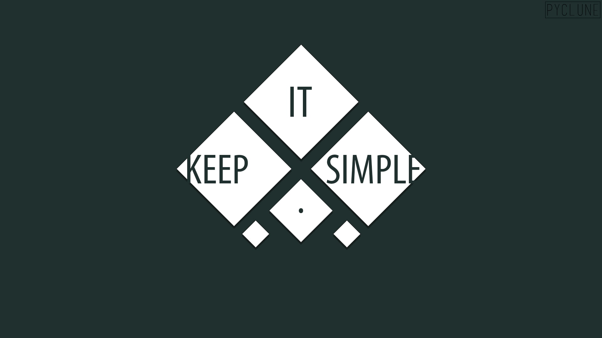 Keep It Simple Logo Hd Wallpaper - Hd Wallpaper Minimalist Quote , HD Wallpaper & Backgrounds