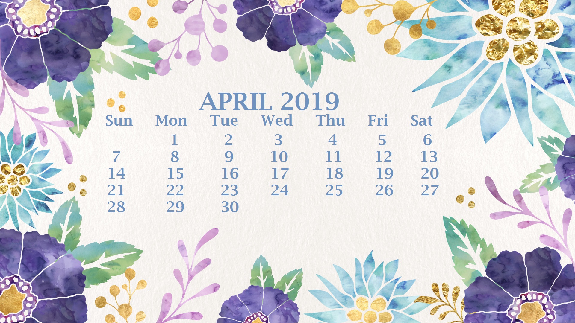 April 2019 Hd Wallpaper Calendar Watercolor April 2019 - April Desktop Wallpaper 2019 , HD Wallpaper & Backgrounds