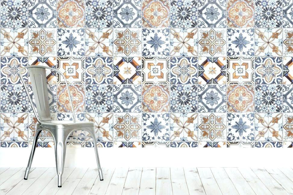 Mosaic Tile Wallpaper Room Grey Effect Pal Under The - Vintage Tile , HD Wallpaper & Backgrounds