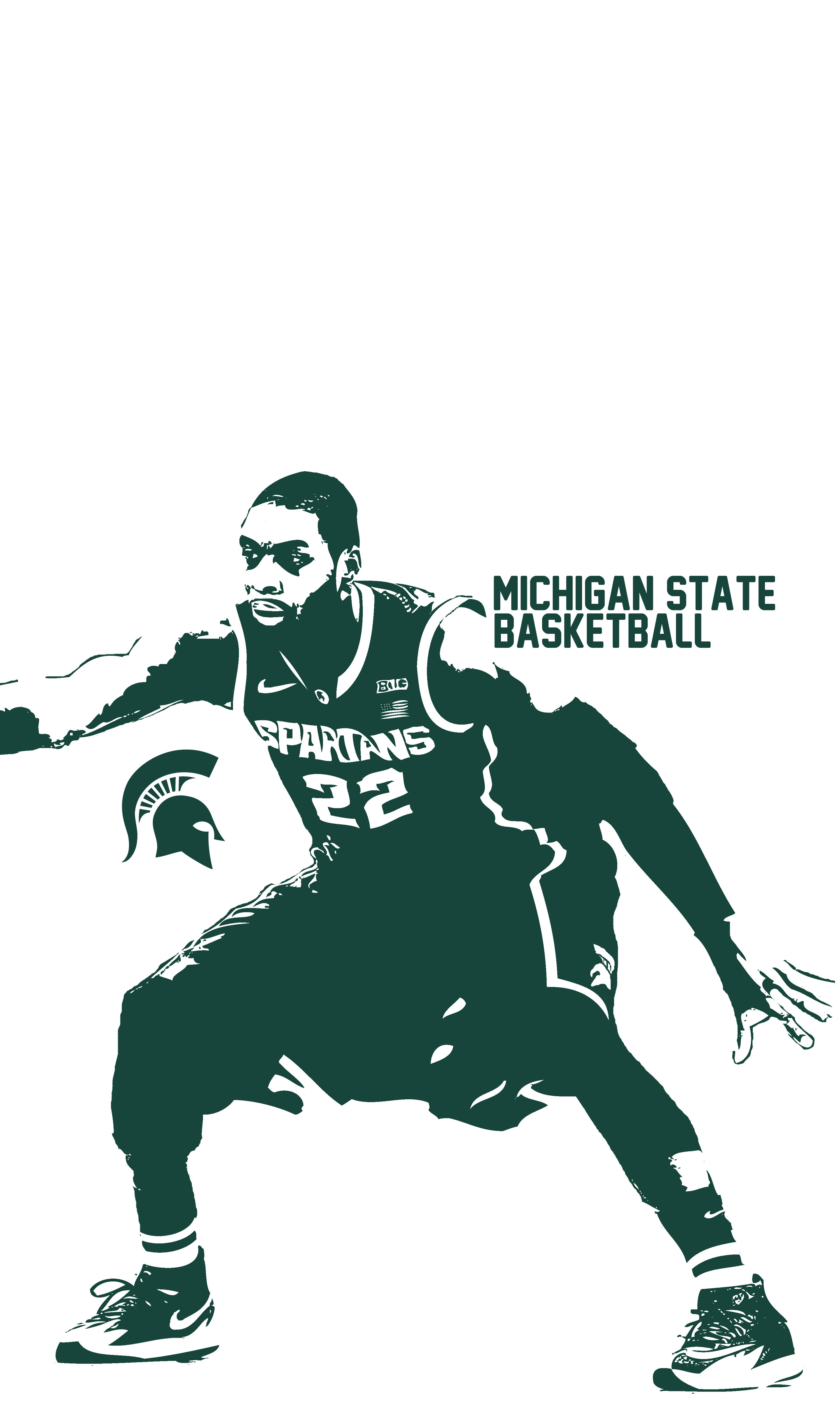 Branden Dawson Iphone Wallpaper - Michigan State Basketball Iphone , HD Wallpaper & Backgrounds