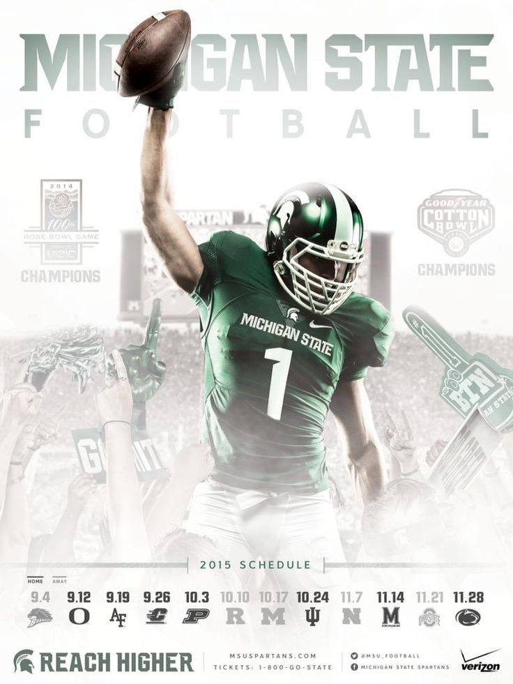 Michigan State Iphone Wallpaper - Michigan State Football Poster 2017 , HD Wallpaper & Backgrounds