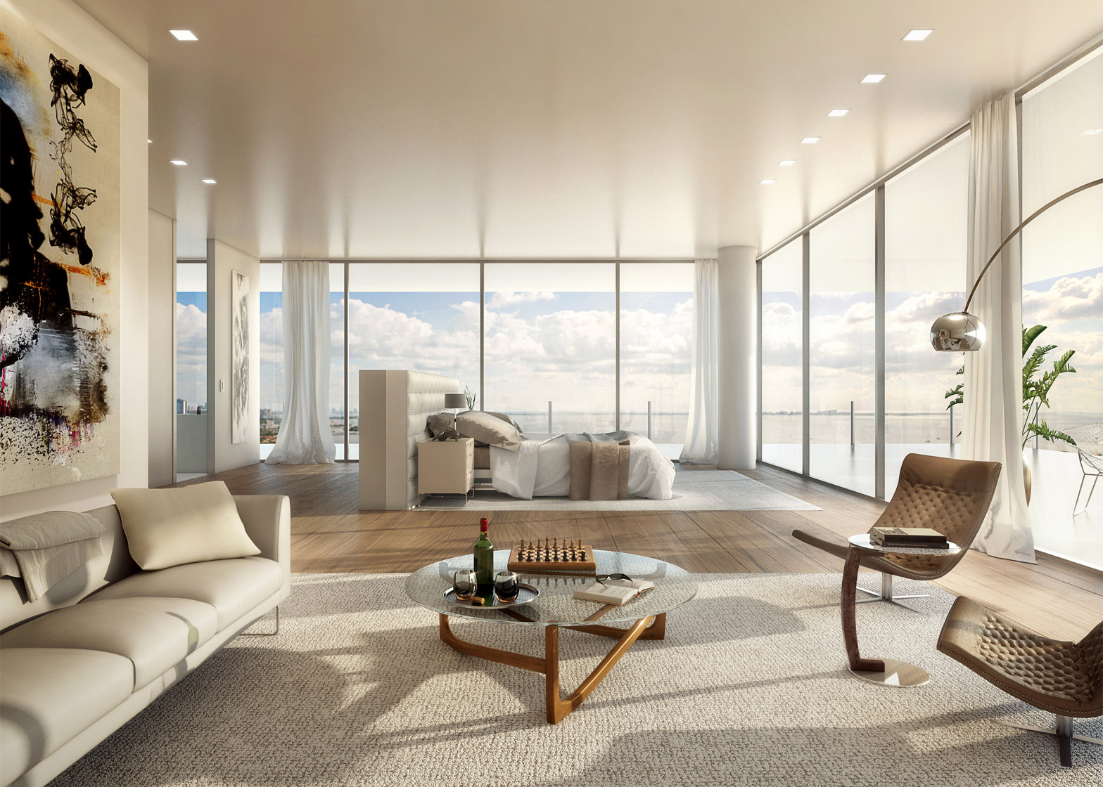 4 Of - Penthouse Living Room Rendering , HD Wallpaper & Backgrounds