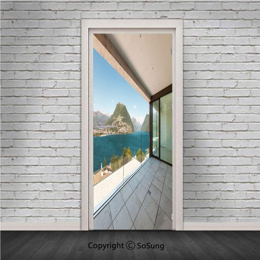 Modern Decor Door Wall Mural Wallpaper Stickers,penthouse - Wall , HD Wallpaper & Backgrounds