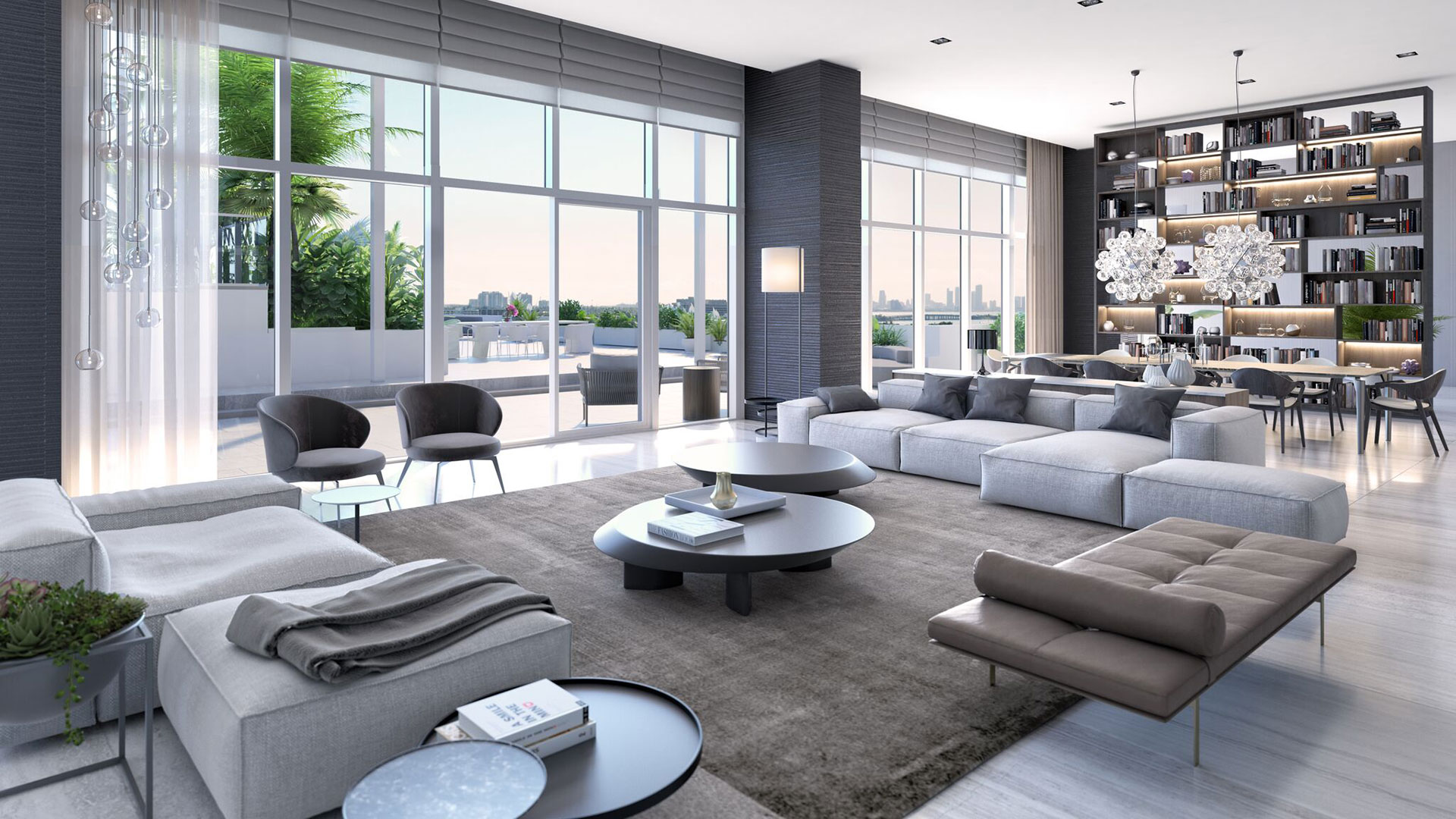 The Ritz-carlton Residences, Miami Beach Penthouse - Penthouse Living Room , HD Wallpaper & Backgrounds