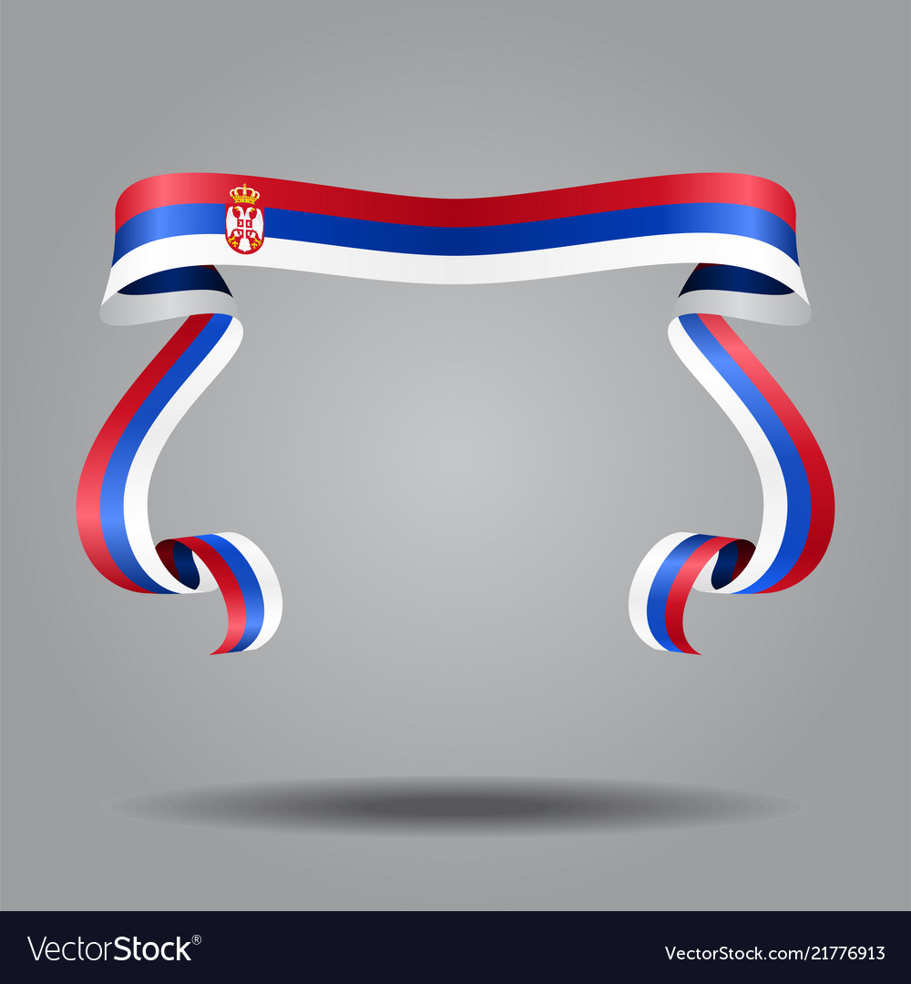 Serbian Flag Wavy Ribon Background Vector Image - Graphic Design , HD Wallpaper & Backgrounds