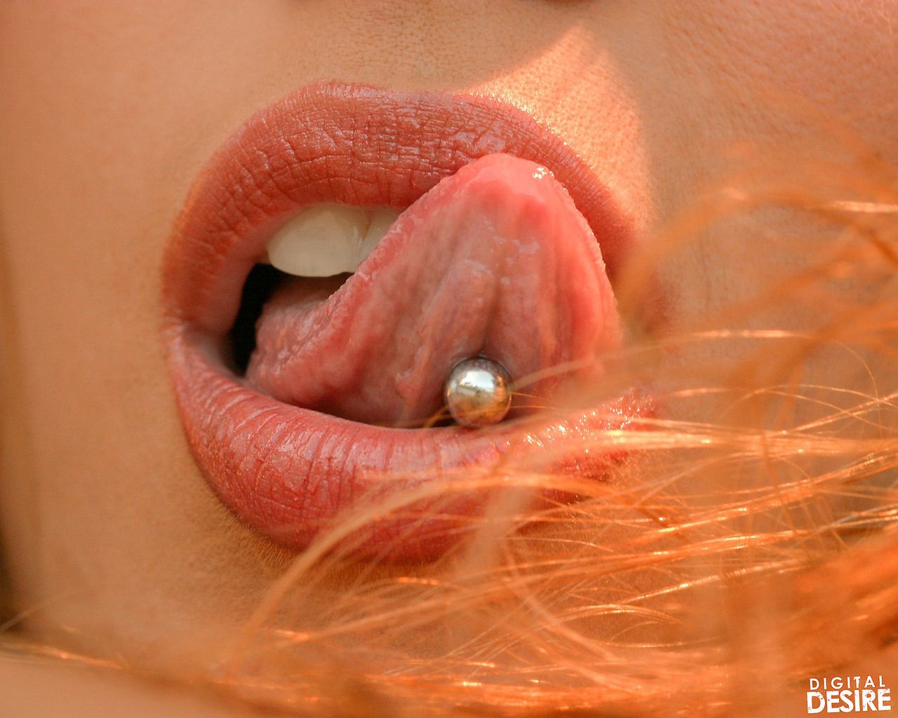 Sexy Girl's Pierced Tongue Desktop Wallpaper - Close-up , HD Wallpaper & Backgrounds