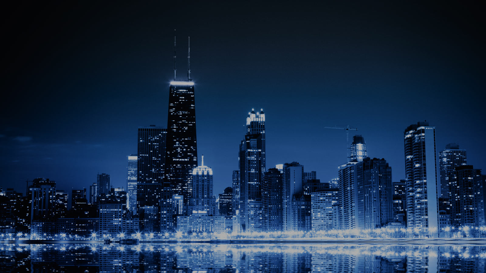 Accenture Wallpaper - Night Chicago Skyline , HD Wallpaper & Backgrounds