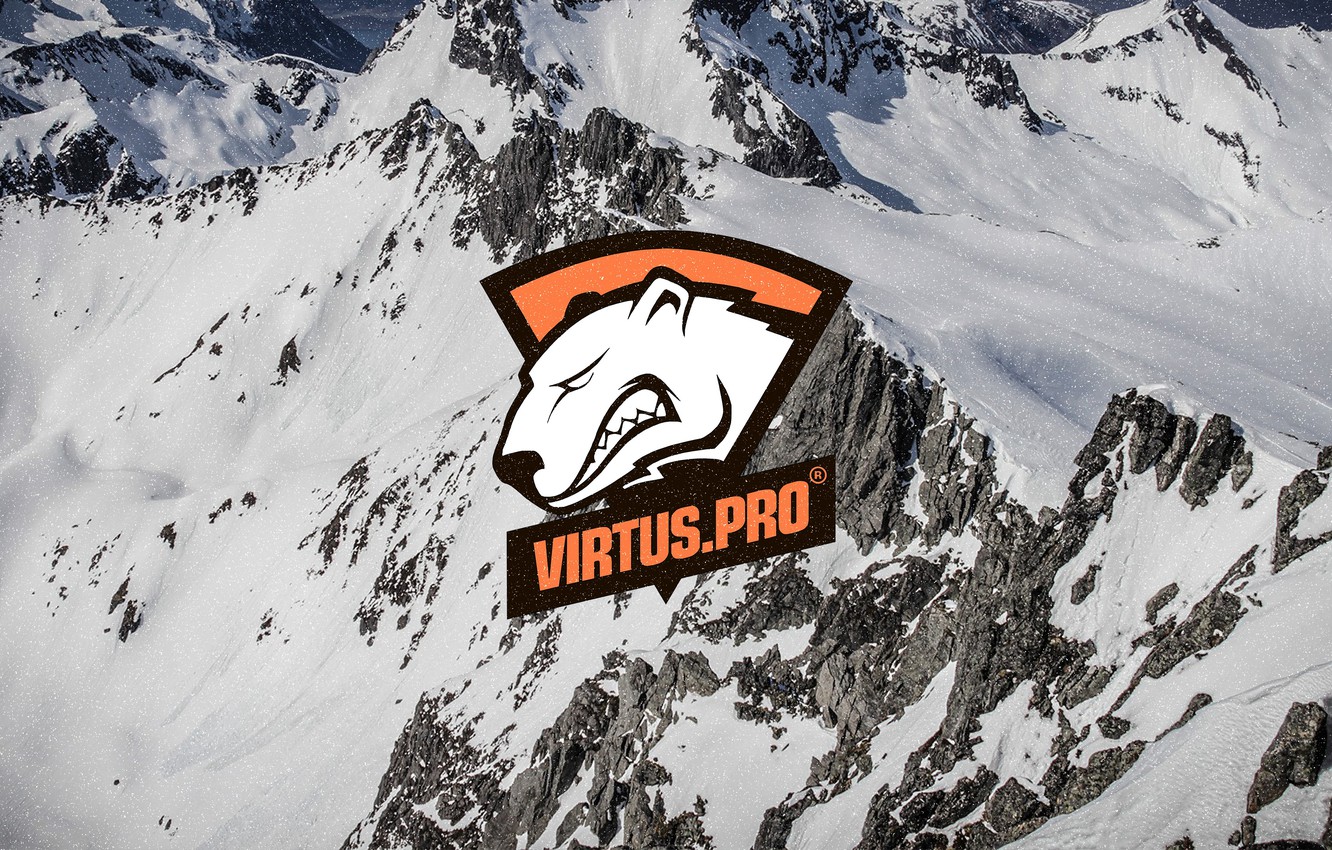 Photo Wallpaper Snow, Mountains, Logo, Csgo, Cs Go, - Virtus Pro , HD Wallpaper & Backgrounds