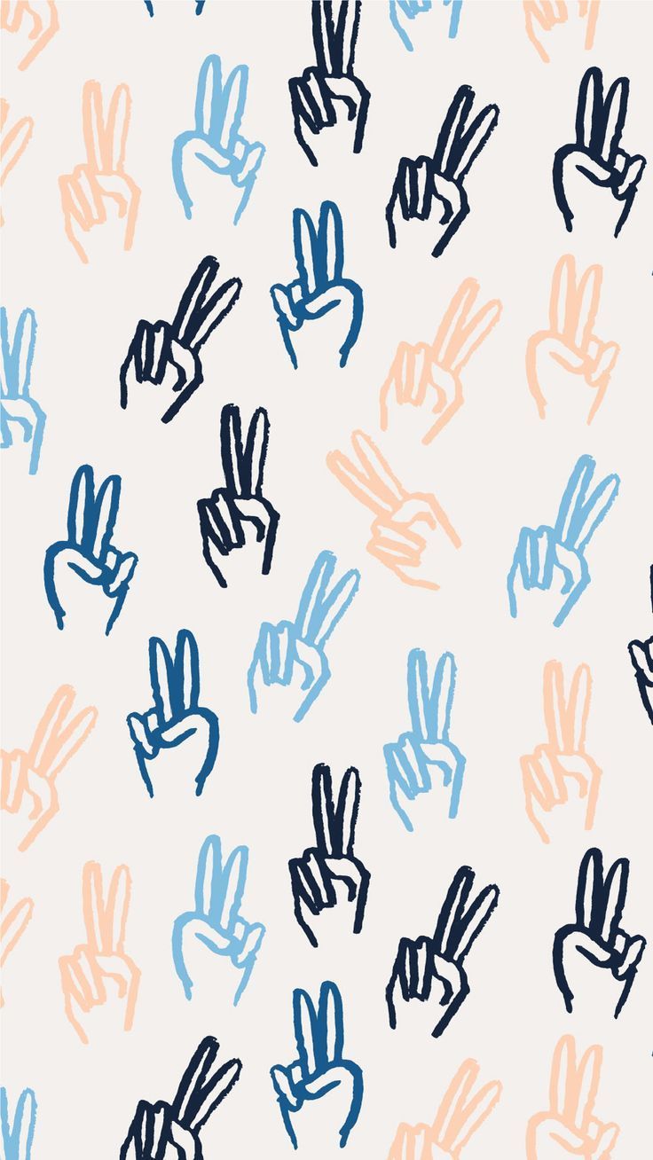 Pin By Peri 💖 On Wallpaper - Peace Sign Hand Cute , HD Wallpaper & Backgrounds