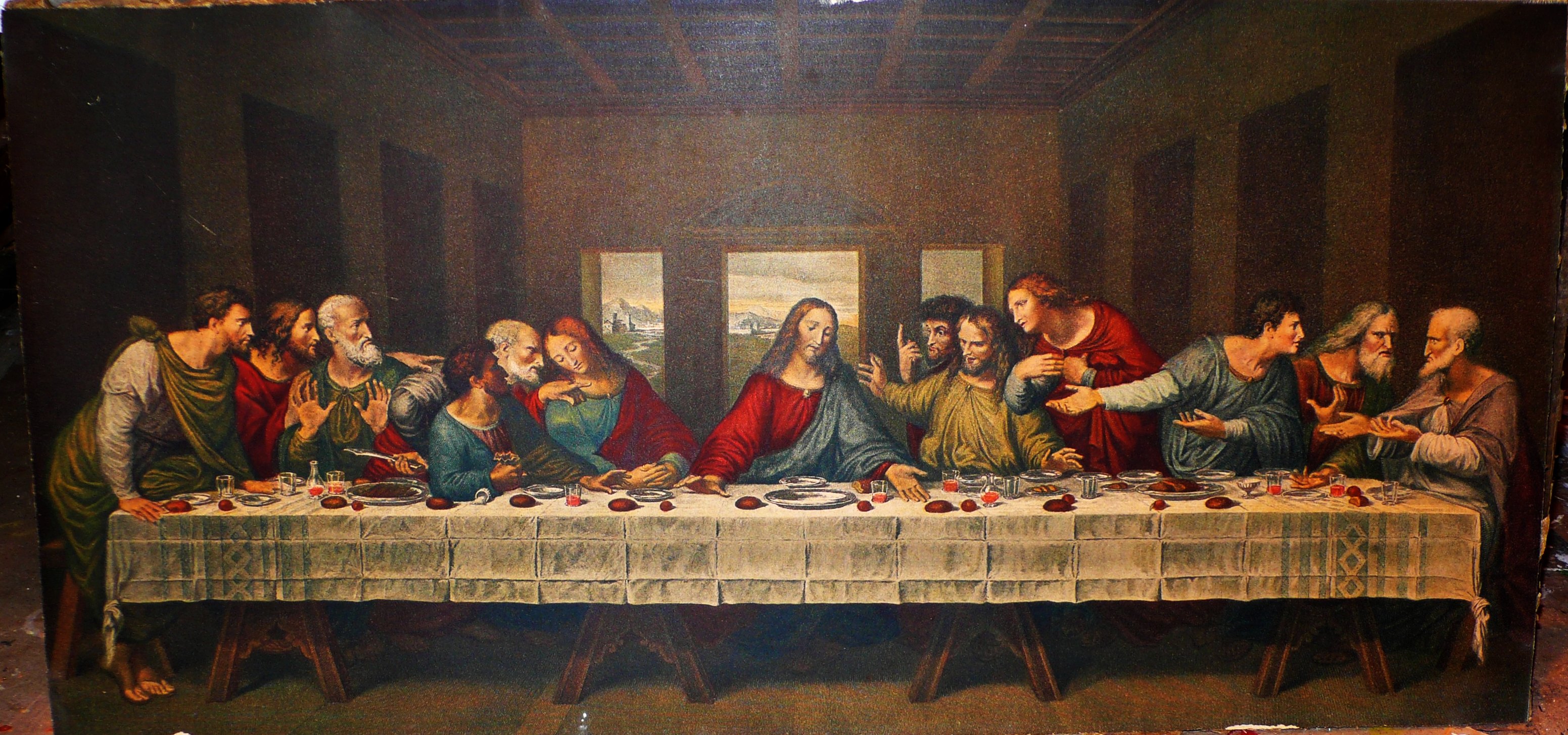 The Last Supper Hd Wallpaper - Leonardo Da Vinci Last Supper Hd , HD Wallpaper & Backgrounds
