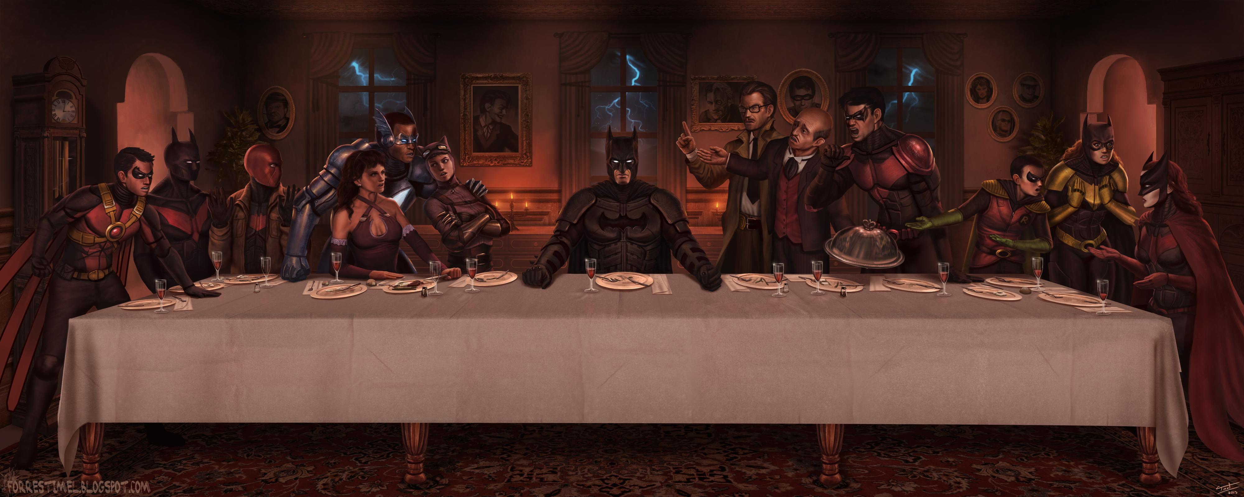 The Last Supper Of Batman - Last Supper Batman , HD Wallpaper & Backgrounds
