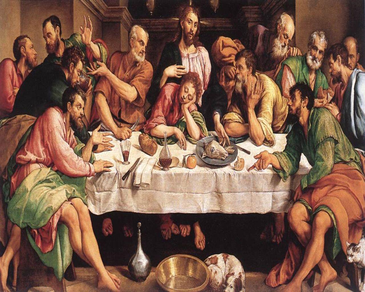 Last Supper Wallpaper - Last Supper Jacopo Bassano , HD Wallpaper & Backgrounds