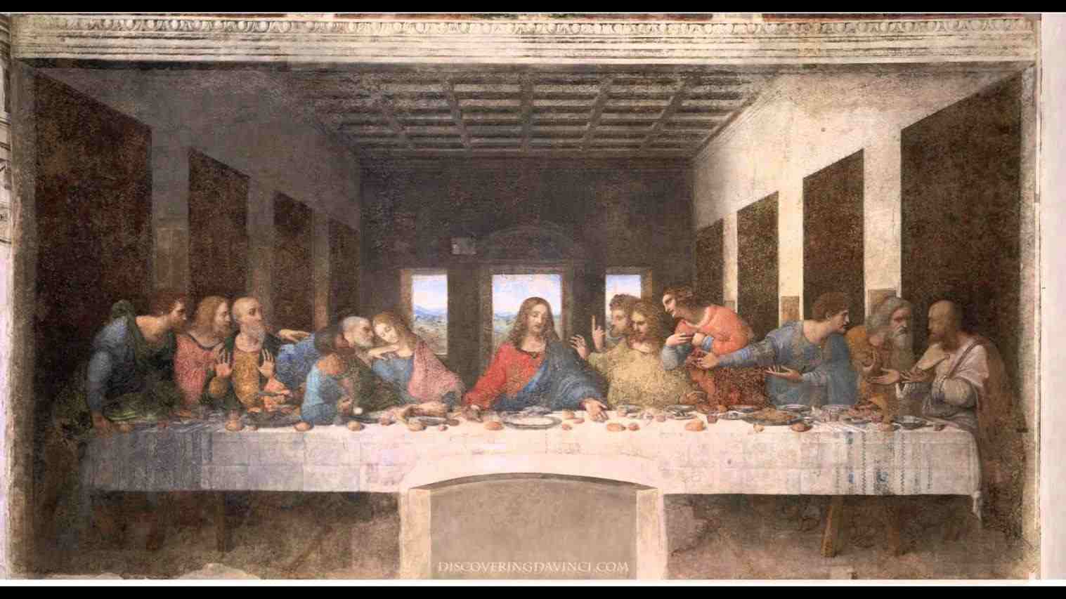 The Last Supper Original Painting By Leonardo Da Vinci - Last Supper Painting Restoration , HD Wallpaper & Backgrounds