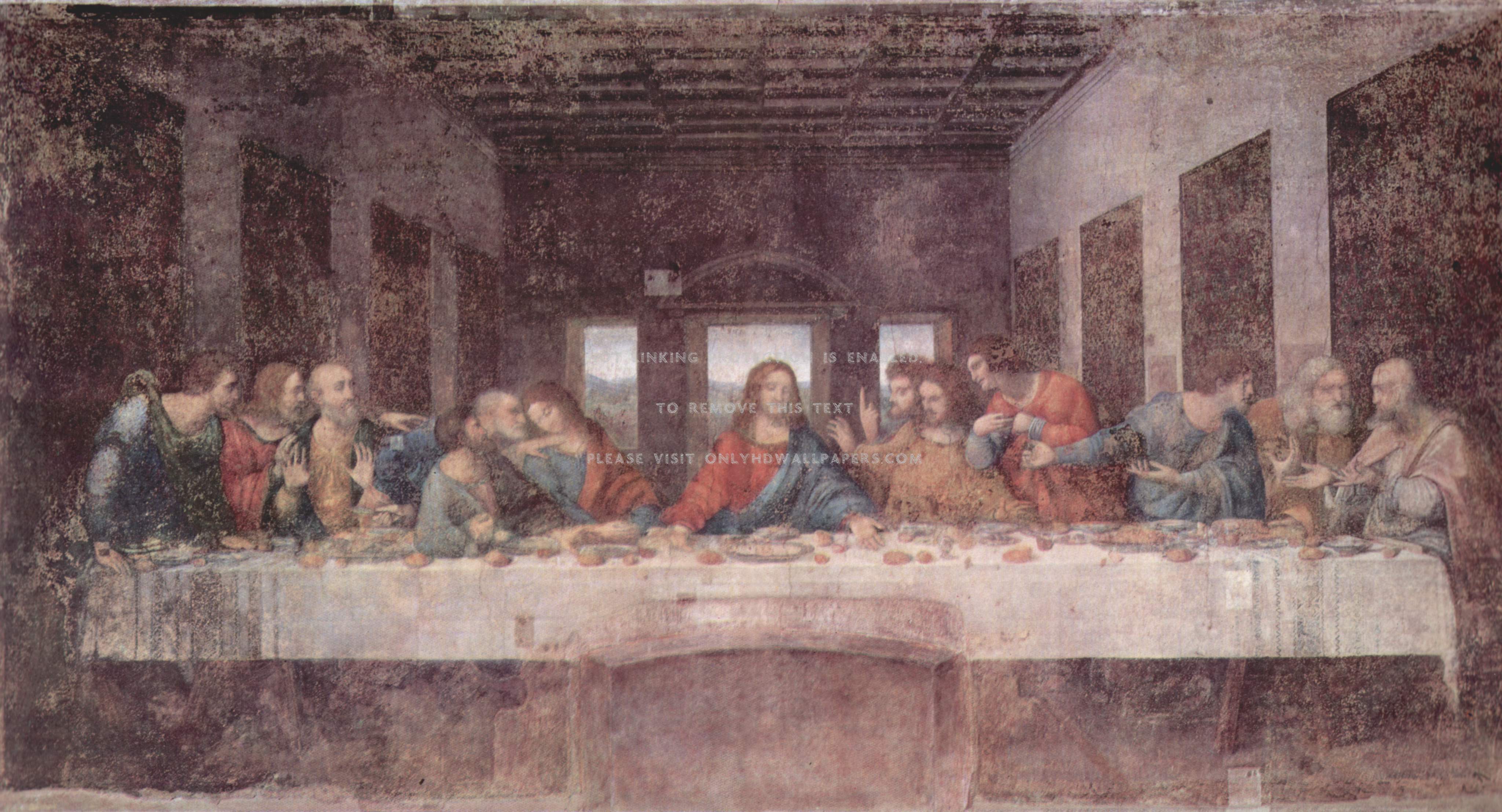 Da Vinci Last Supper Before Restoration , HD Wallpaper & Backgrounds