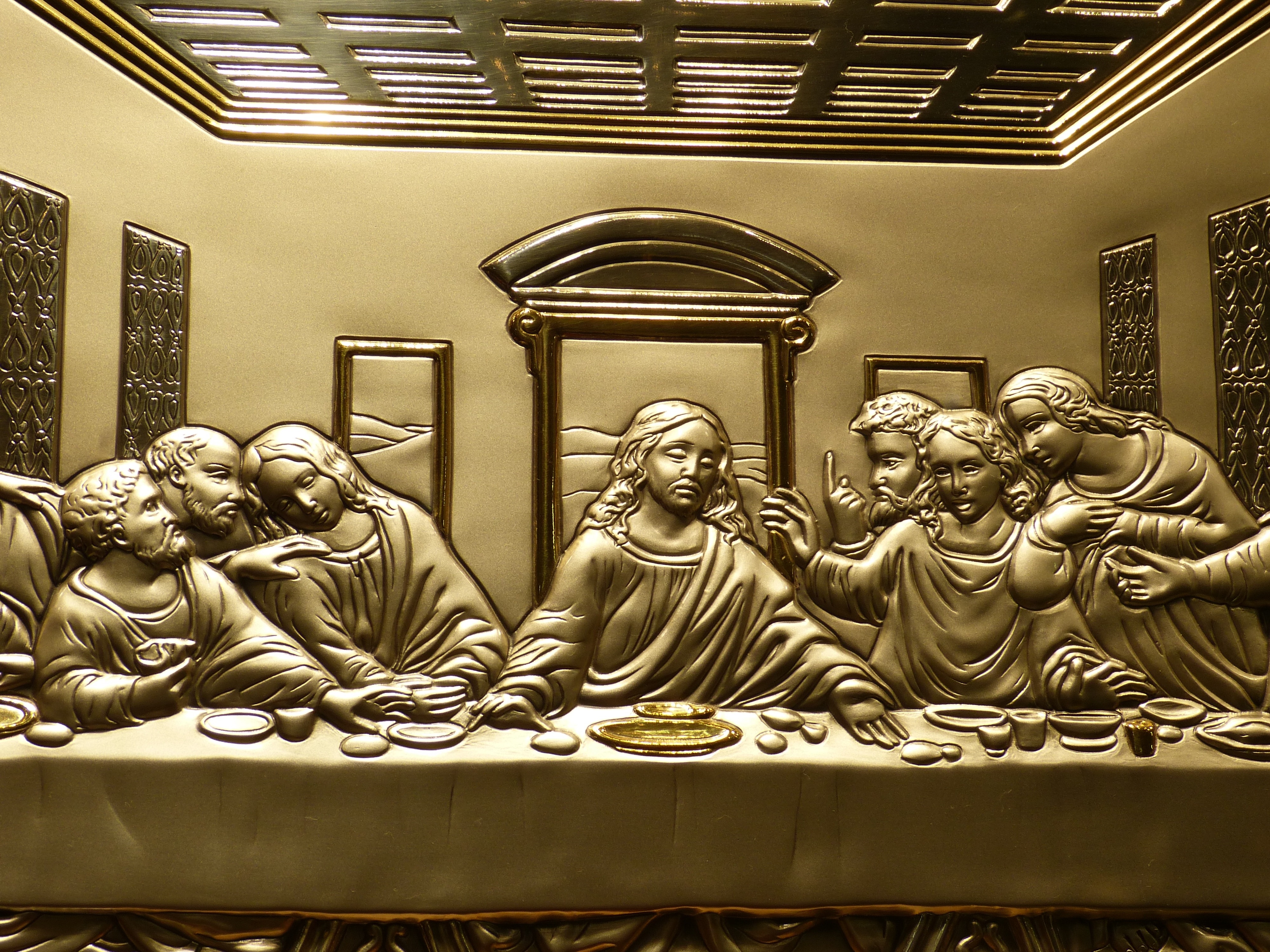 The Last Supper Gold Wall Art Preview - Last Supper Gold , HD Wallpaper & Backgrounds
