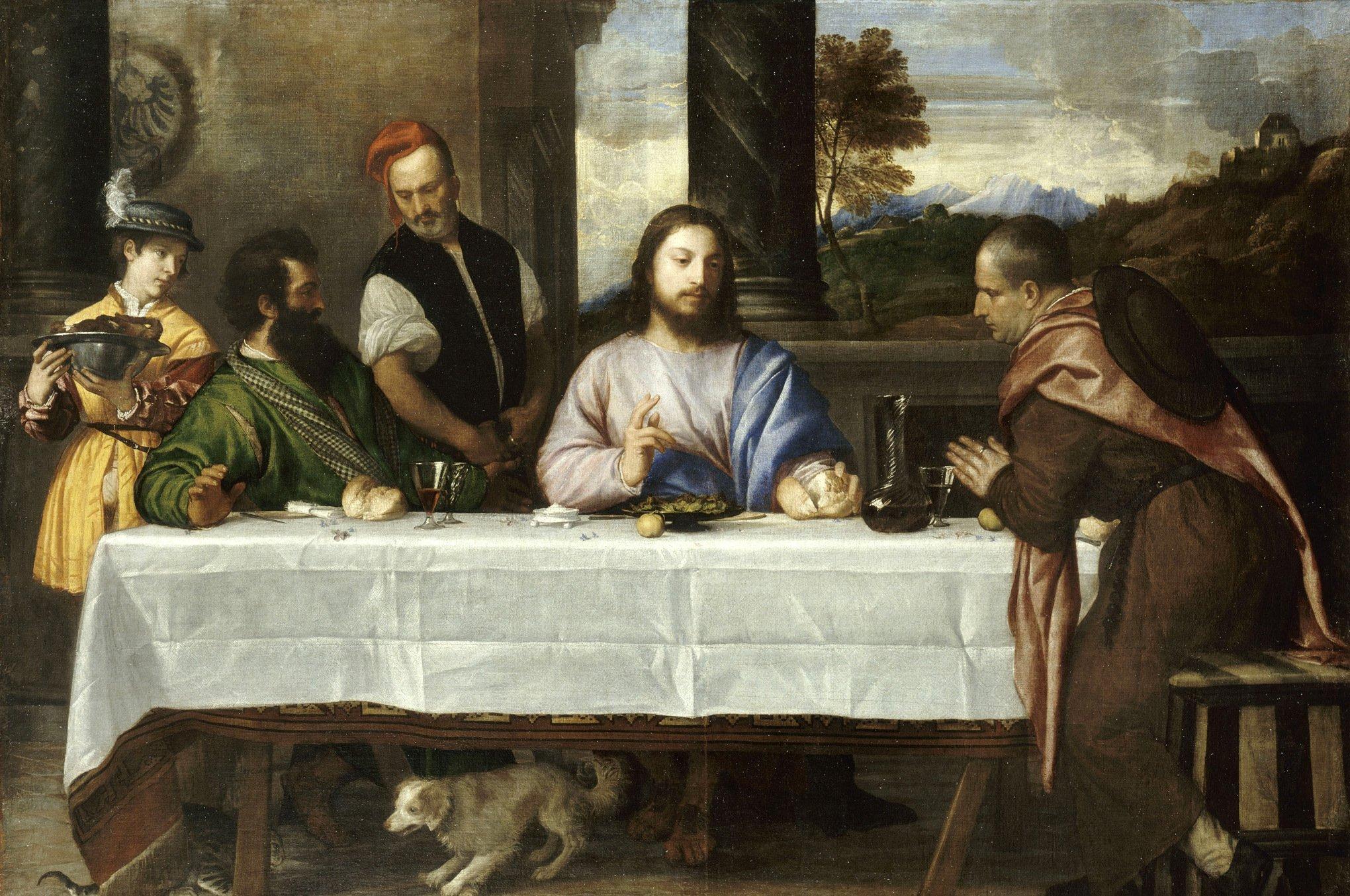 Supper Wallpaper - Supper At Emmaus Titian , HD Wallpaper & Backgrounds