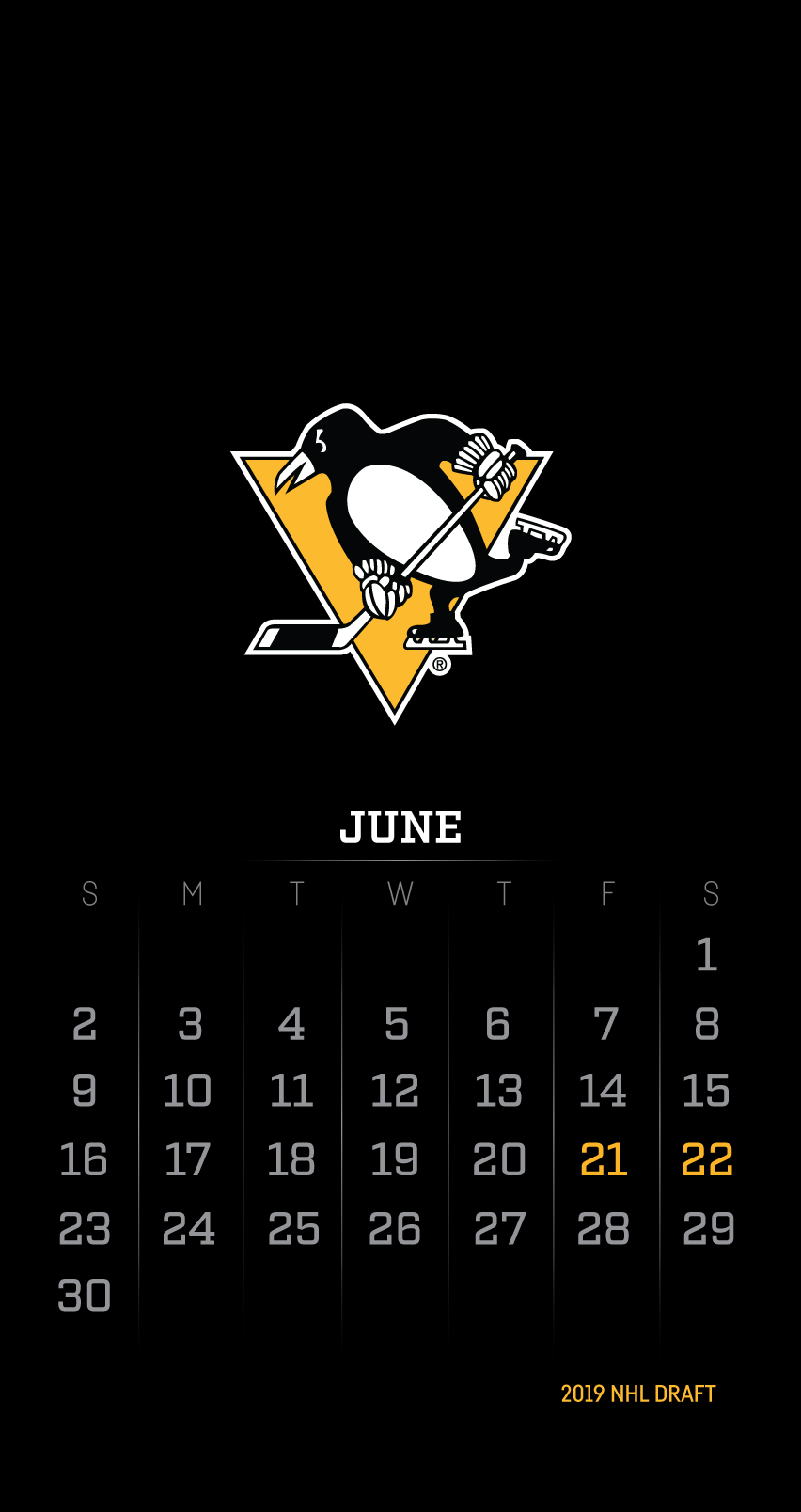 June Monthly - Mobile - Pittsburgh Penguins Logo 2018 , HD Wallpaper & Backgrounds