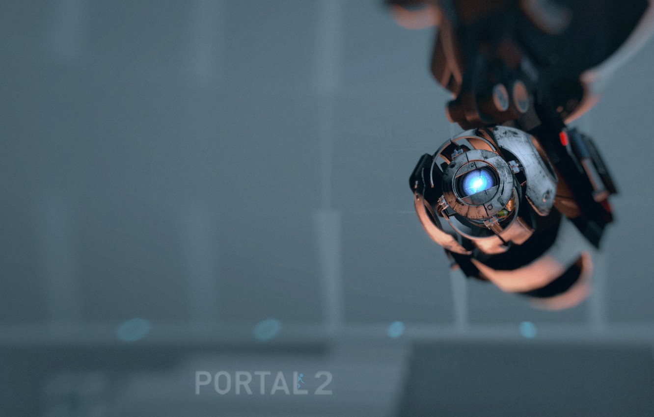 Photo Wallpaper Portal 2, Whitley, Glados, Aperture - Portal 2 Wheatley Background , HD Wallpaper & Backgrounds