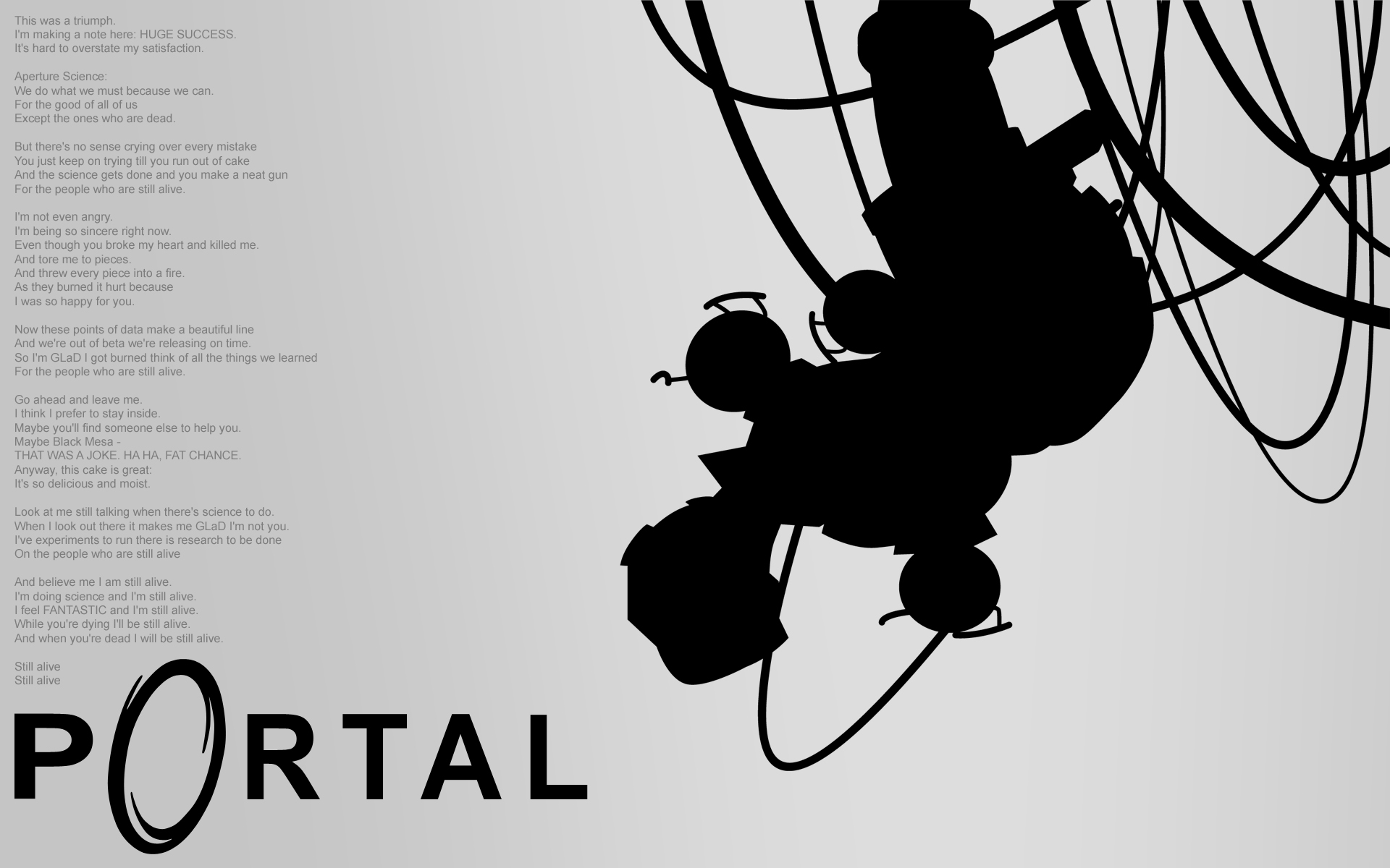 Wallpaper Portal - Portal Still Alive Glados , HD Wallpaper & Backgrounds