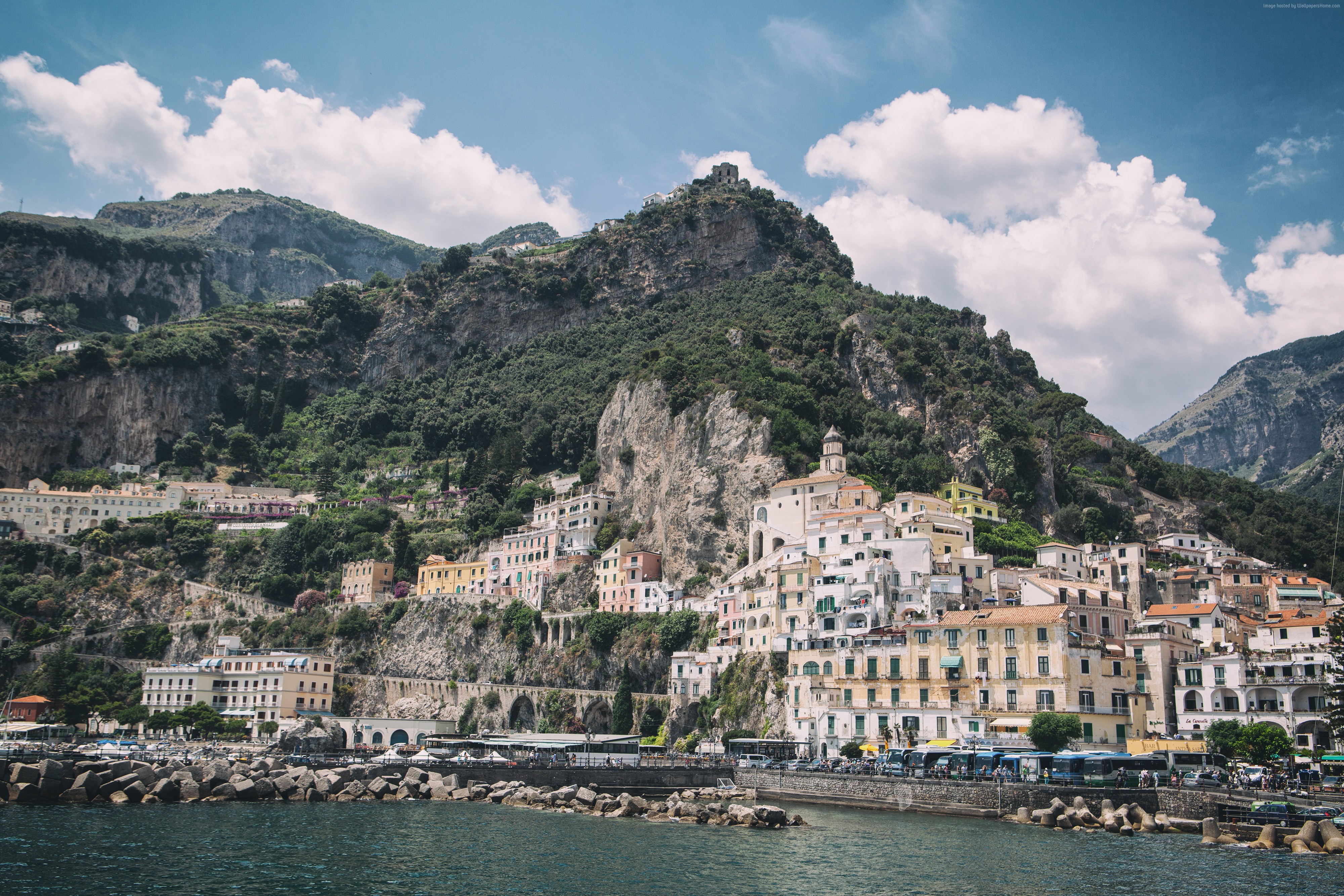 #clouds, #4k Wallpaper, #amalfi Coast, #italy, #5k - Amalfi , HD Wallpaper & Backgrounds