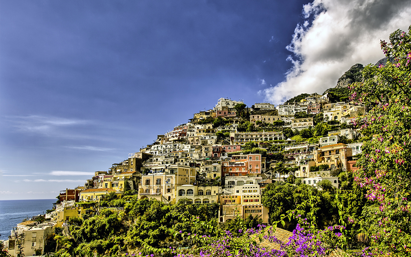 Wallpaper Positano Italy Cities Houses Building - House , HD Wallpaper & Backgrounds