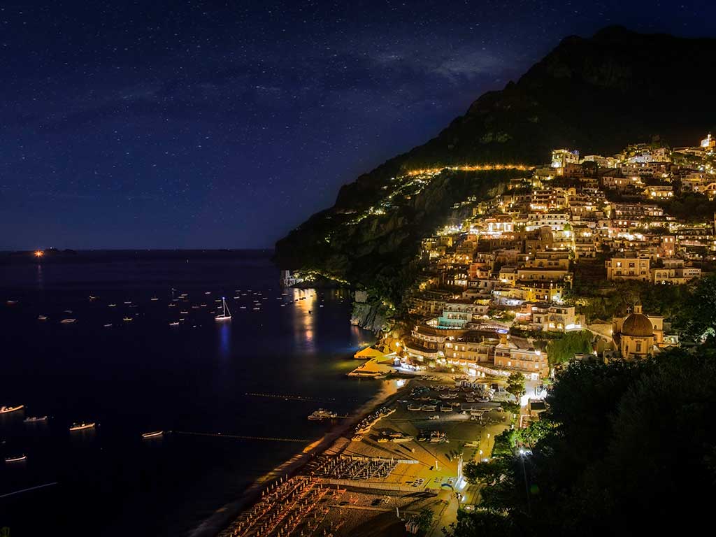 Amalfi Coast Hiking Tours - Amalfi Coast At Night , HD Wallpaper & Backgrounds