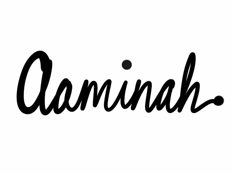 A Variant Of Arabic 'amina' - Aaminah In Arabic Writing , HD Wallpaper & Backgrounds