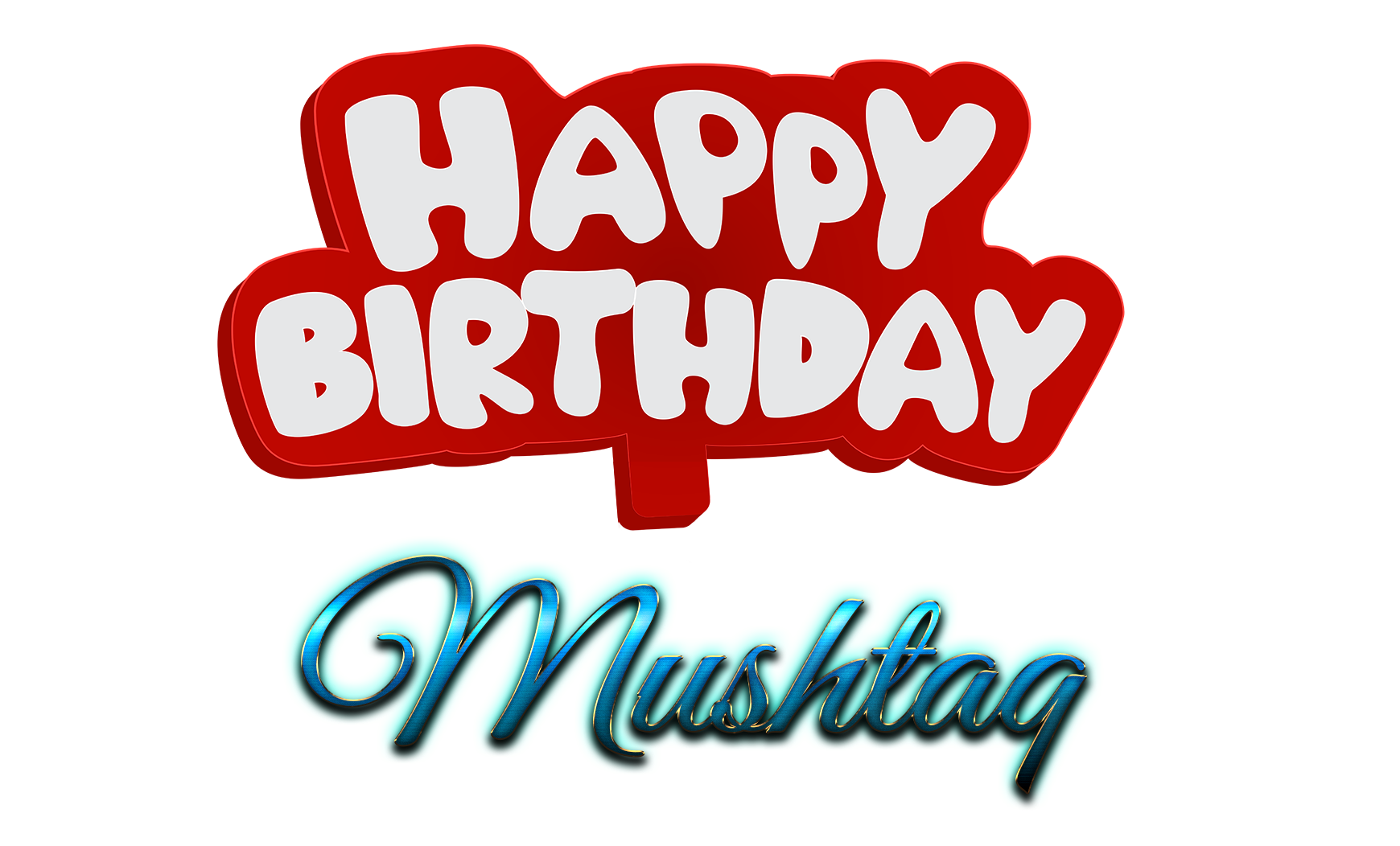 Mushtaq Happy Birthday Name Logo - Calligraphy , HD Wallpaper & Backgrounds